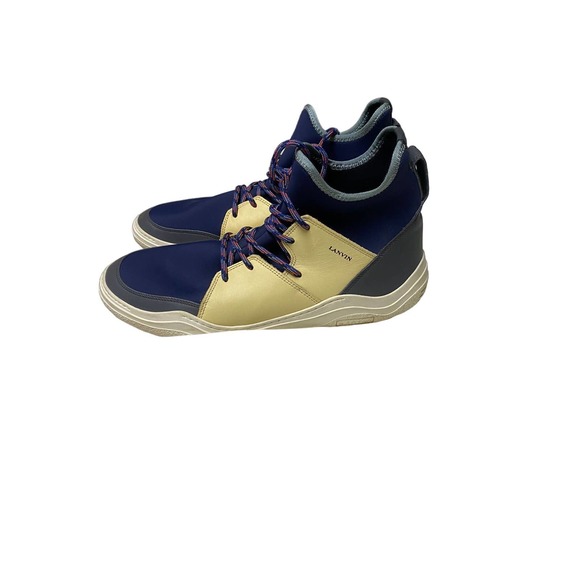 Lanvin - Neoprene High Top Sneakers / Blue , Beige / size 8 main image 6